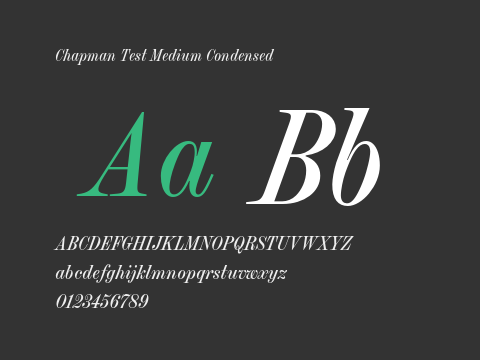 Chapman Test Medium Condensed