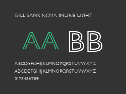 Gill Sans Nova Inline Light