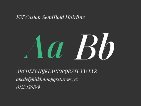 F37 Caslon SemiBold Hairline