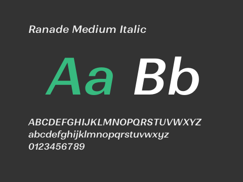 Ranade Medium Italic