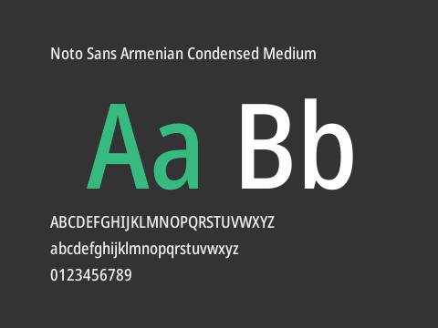 Noto Sans Armenian Condensed Medium