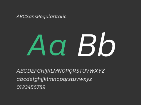 ABCSansRegularItalic