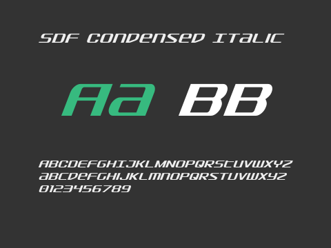 SDF Condensed Italic