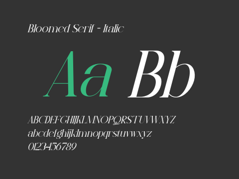 Bloomed Serif - Italic