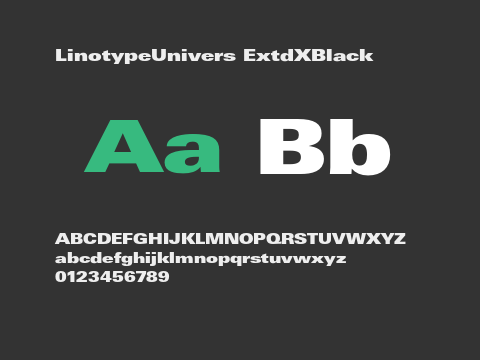 LinotypeUnivers ExtdXBlack