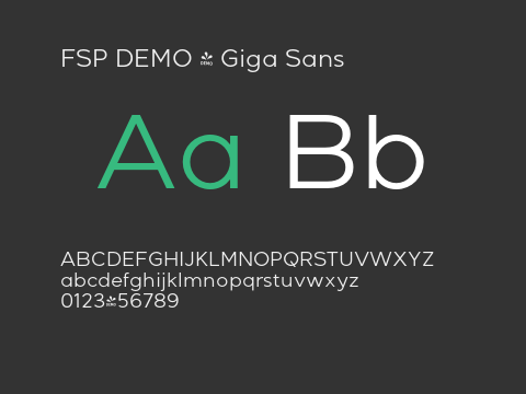 FSP DEMO - Giga Sans