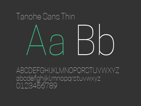 Tanohe Sans Thin