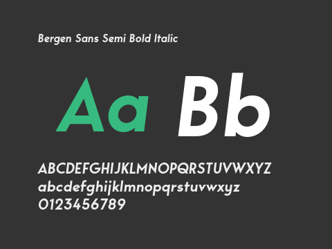 Bergen Sans Semi Bold Italic