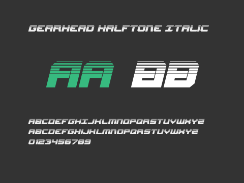 Gearhead Halftone Italic