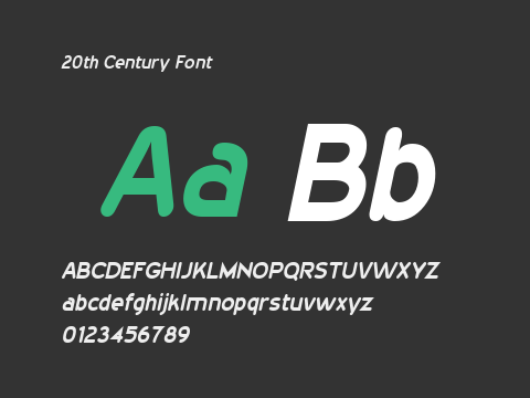 20th Century Font