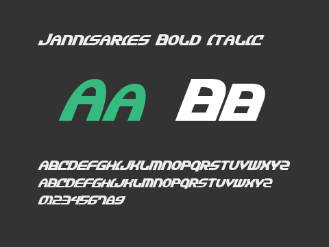 Jannisaries Bold Italic