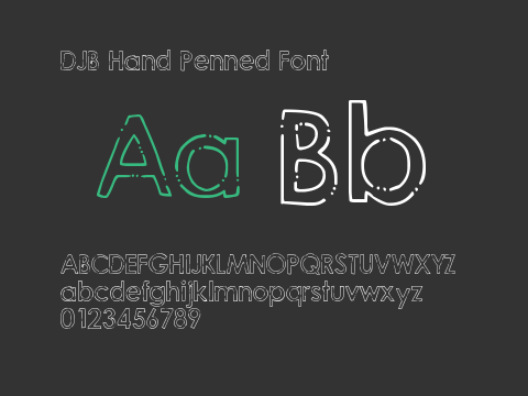 DJB Hand Penned Font