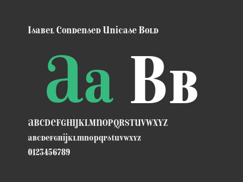 Isabel Condensed Unicase Bold