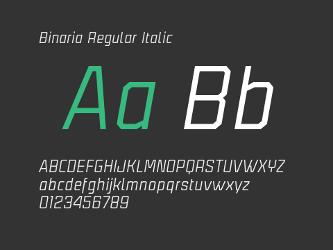 Binaria Regular Italic