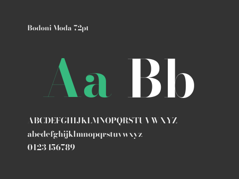 Bodoni Moda 72pt