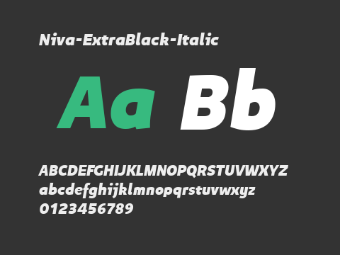 Niva-ExtraBlack-Italic