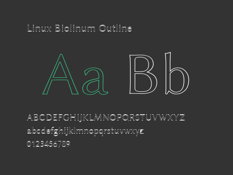 Linux Biolinum Outline