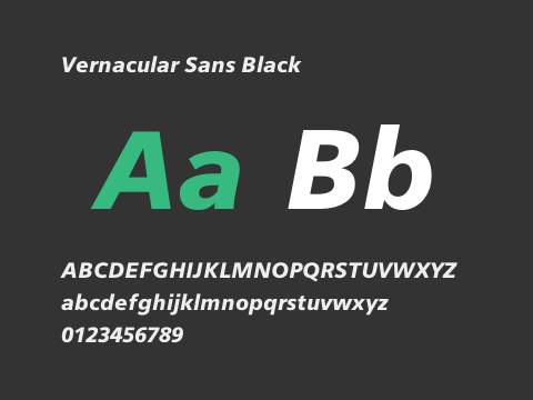 Vernacular Sans Black