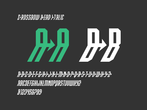 Crossbow Head Italic