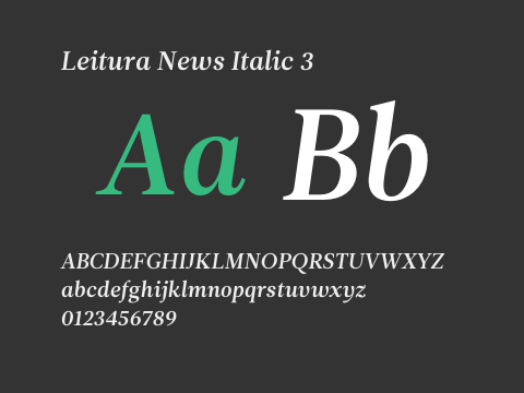 Leitura News Italic 3