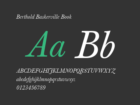 Berthold Baskerville Book