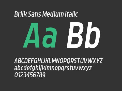 Brilk Sans Medium Italic