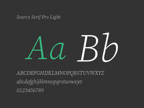 Source Serif Pro Light