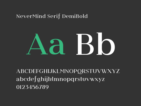 NeverMind Serif DemiBold