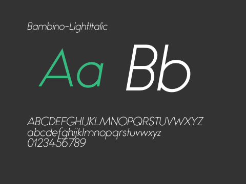 Bambino-LightItalic