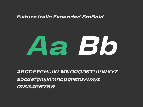 Fixture Italic Expanded SmBold