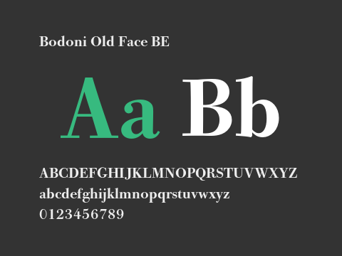 Bodoni Old Face BE