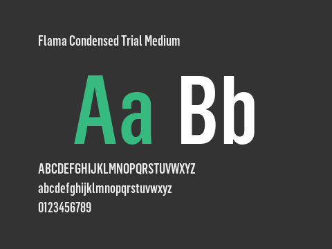 Flama Condensed Trial Medium