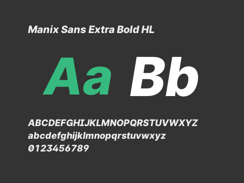 Manix Sans Extra Bold HL