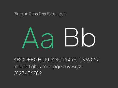 Pitagon Sans Text ExtraLight