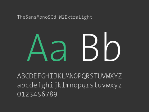 TheSansMonoSCd W2ExtraLight