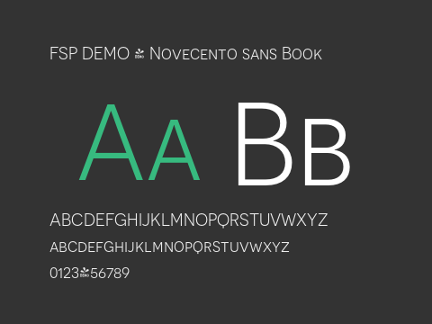 FSP DEMO - Novecento sans Book