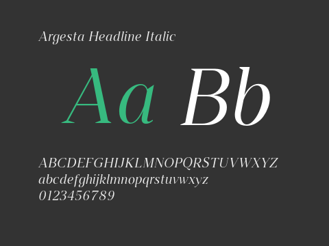 Argesta Headline Italic