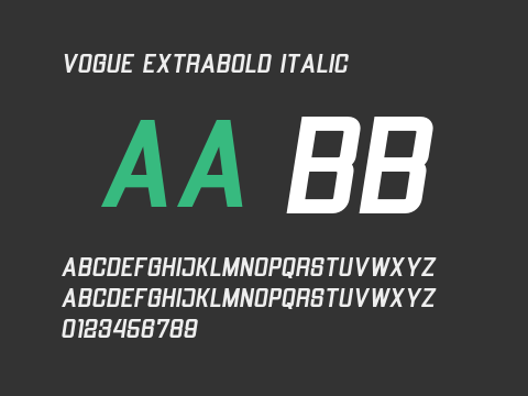 Vogue ExtraBold Italic