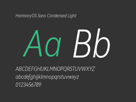 HarmonyOS Sans Condensed Light