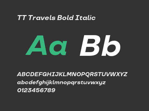 TT Travels Bold Italic