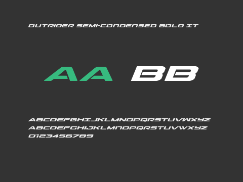 Outrider Semi-Condensed Bold It