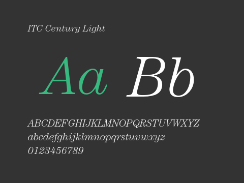 ITC Century Light