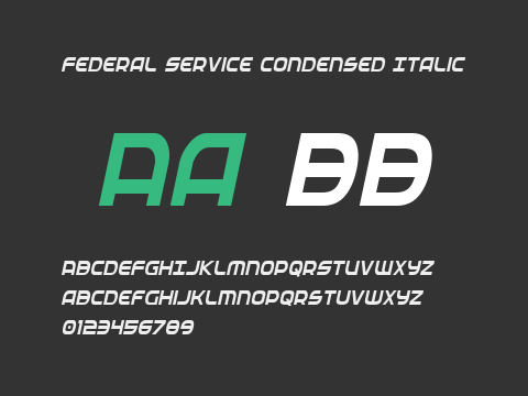 Federal Service Condensed Italic