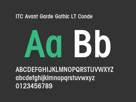 ITC Avant Garde Gothic LT Conde