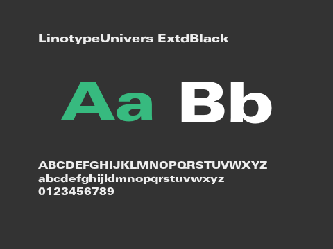 LinotypeUnivers ExtdBlack