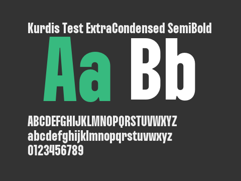 Kurdis Test ExtraCondensed SemiBold