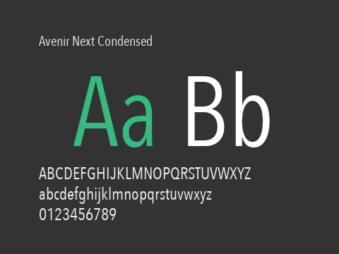 Avenir Next Condensed