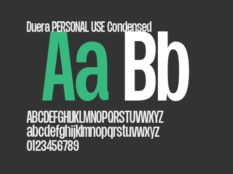 Duera PERSONAL USE Condensed