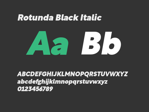 Rotunda Black Italic