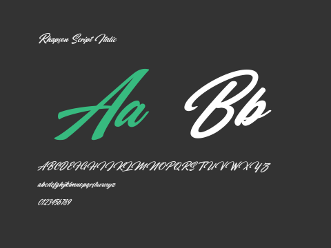 Rhapson Script Italic